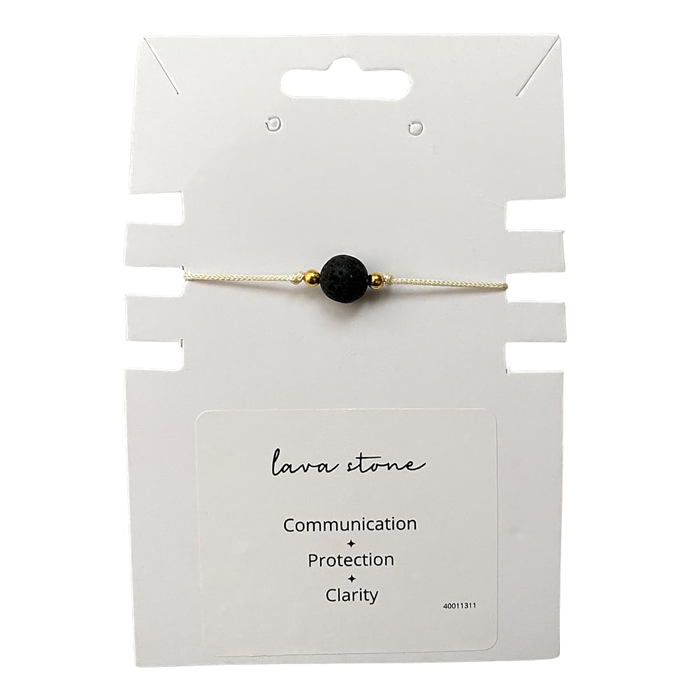 VIE Single Bead Wristlet, Lava Stone