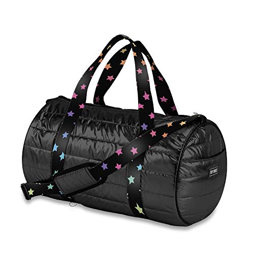 Top Trenz Duffel Bags (Black Puffer Scattered Stars Straps)