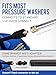 MEKOH 14” Electric Pressure Washer Surface Cleaner Attachment, 2500 PSI Universal Power Washer Accessories for Driveway Sidewalk Deck Patio Concrete Cleaning, 1/4