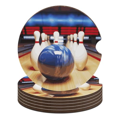 Dessous de verre voiture bowling pour éviter les glissements de canettes dans le porte-gobelet