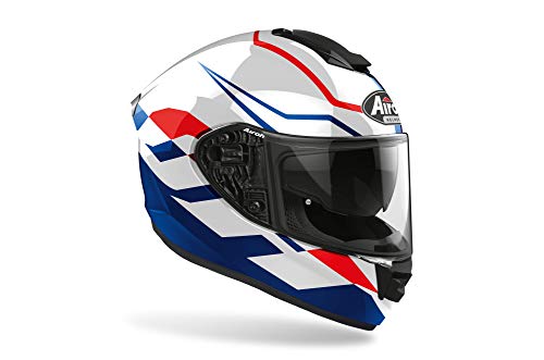 CASCO AIROH ST.501 FROST BLUE/RED GLOSS XS