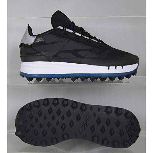 Reebok Women's Legacy 83 Sneaker, Black/White/neon Blue