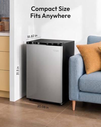 EUHOMY 3.0 Cu.ft Upright Mini Freezer