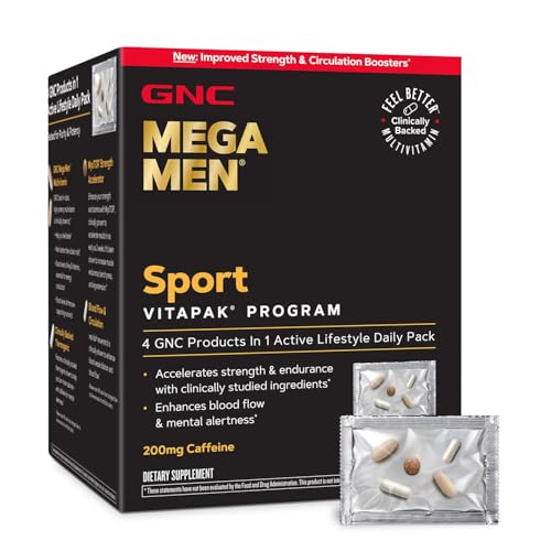 GNC Mega Men Sport Vitapak for Men, 30 Packs