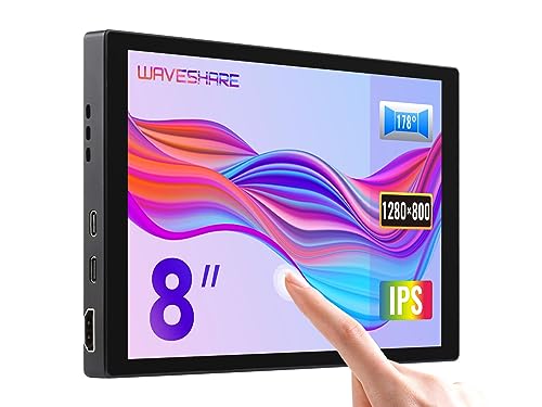 Waveshare 8inch Capacitive Touch Display, Wide Color Gamut,1280×800,Optical Bonding Toughened...