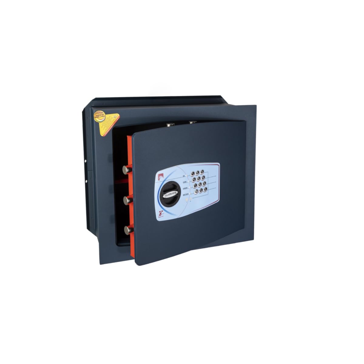 Technomax, Cassaforte a muro, Serie Gold Trony modello GT/6LP, Apertura a combinazione elettronica digitale con chiave d'emergenza, Dimensioni mm. 420 (H) x 480 (L) x 280 (P)