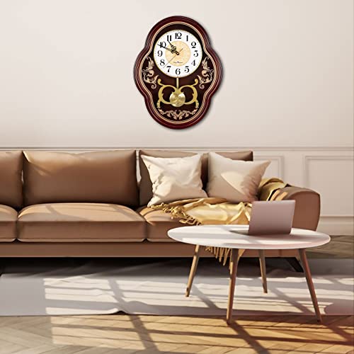 Yeqkinig Wall Clock 15 Inch Large Silent Clock, Battery Powered, No Ticking Quartz Pendulum Clock,Wall Clock For Living Room Decor，Suitable For Bedroom、Bathroom、Farmhouse、Kitchen... #TOP5