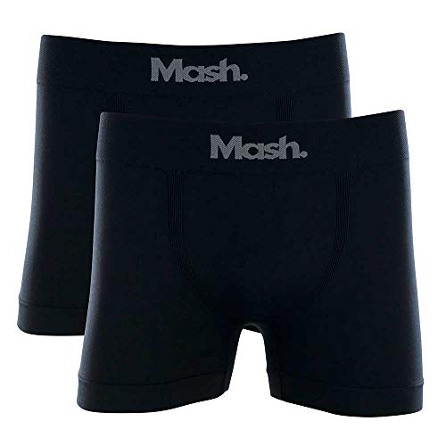 Kit 2 Cuecas Boxer Micr S/Cost, Mash, Masculino, Preto/Preto, M