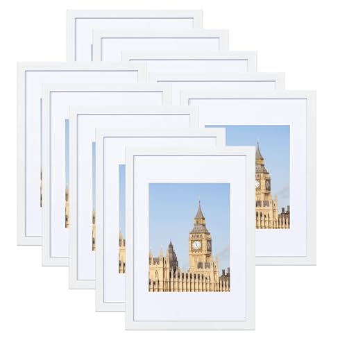 Raoendis a3 額縁 10枚セット 壁掛け フォトフレーム 軽量額縁 ポスターフレーム 縦置き・横置き可能 ホワイト【サイズ29.7x42cm】