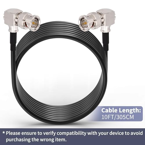 Superbat HD/3G/6G SDI Cable 3m Thin BNC Male to Male (Both Right Angle) Belden 1855A 75ohm SDI Video Cable Supports HD-SDI/3G-SDI/6G-SDI 4K for Broadcast Camera CCTV Monitor SDI Converter etc - Image 2