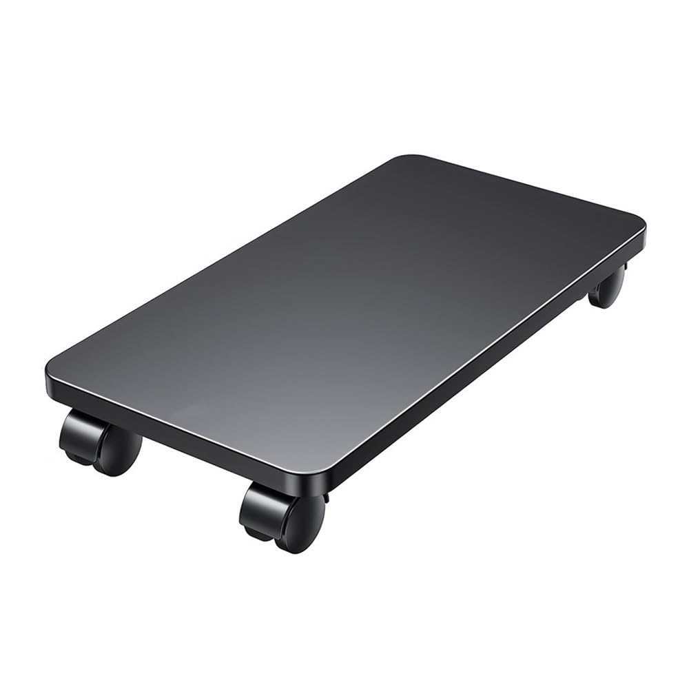 Soporte for PC de pie, Torre, Carrito, Soporte for CPU con 4 Ruedas giratorias Debajo del Escritorio, sin ensamblaje (Negro) PC Tower Stand