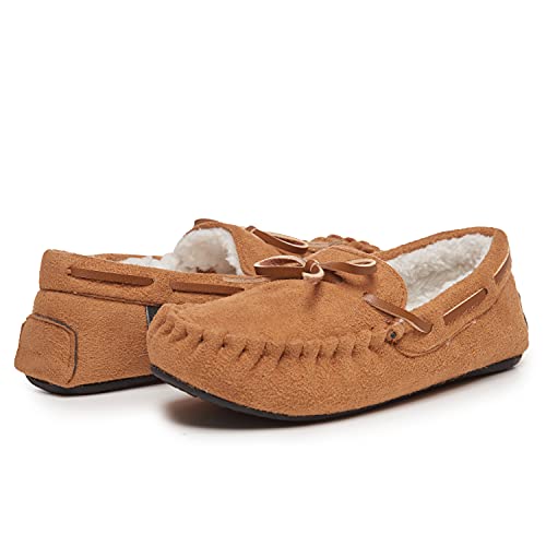 Lucky Brand Boy'S Micro-Suede Cozy Moccasin Slippers With Faux Sherpa Lining thumb #2