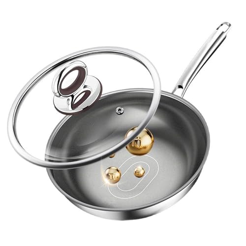 Wok titanium con tapa 11.02 pulg sin revestimiento antiadherente miniatura 1