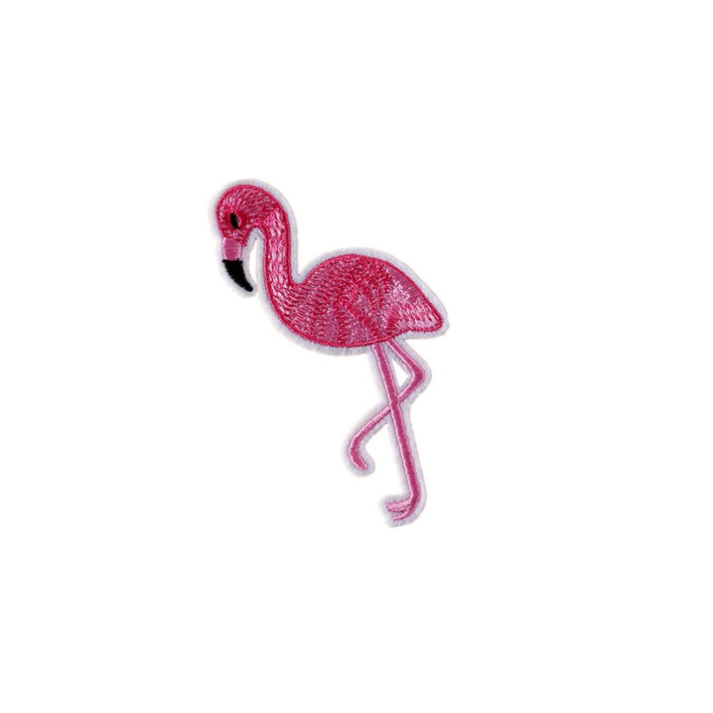 TEHAUX 2pcs embroidery cloth paste embroidered patches jeans applique patches for clothing animal appliques fabric stickers for clothing flamingo mallet flamingo patch badge Cartoon