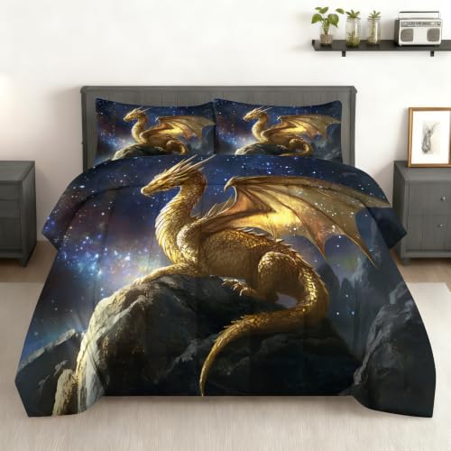 Golden Dragon Comforter Set Twin Tartaros Online Bedding Set