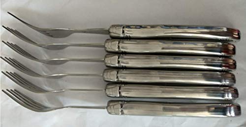 Laguiole Steak Forks of 6, Polished Stainless Steel Dinnerware/Tableware/Flatware/Cutlery Set, Made in China, Reputable Global Manufacturer with Certificate (GMC), Good for Money