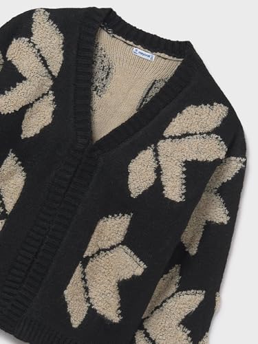 Mayoral Jacquard Print Cardigan for Girls Black3