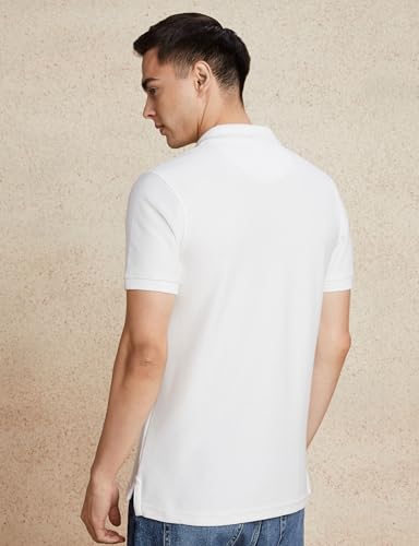 Image of Amazon Brand - Symbol Men's Cotton Rich Textured Polo Tshirts | Collar Plain Tshirts | Half Sleeves - Regular Fit (Available in Plus Sizes)