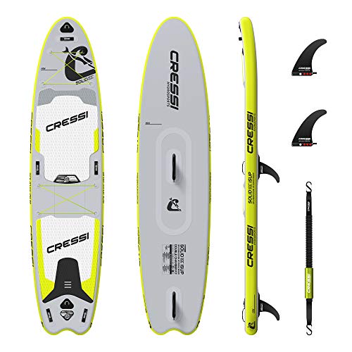 Cressi Solid Tandem DC Isup Grey/Fluo 12'2'' Sup Hinchable diseñado específicamente para centros de Alquiler, Unisex-Adult