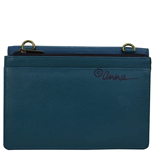 Anna by Anuschka Women's Hand-Painted Genuine Leather 4-In-1 Organizer Crossbody/Belt Bag/Clutch/Wristlet2