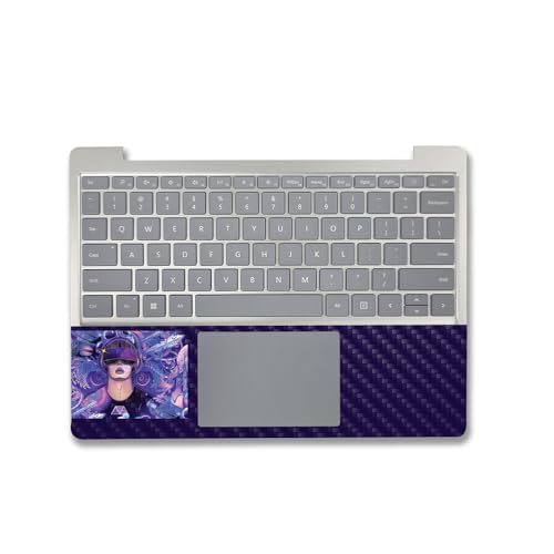 Image of MightySkins Carbon Fiber Skin Compatible with Microsoft Surface Laptop Go 3 (2023) Full Wrap Kit - VR Dream | Protective, Durable Textured Carbon Fiber Finish | Made in The USA