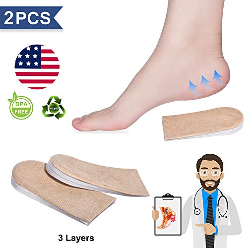 Heel Lifts for Leg Length Discrepancy, Adjustable Orthopedic Heel Lift Inserts, Height Increase
