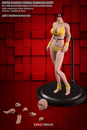 1/12 女性シームレス可動素体 ミドルバスト ペール(無彩色ヘッド) 完成品 ドール用素体(PHMB2019-T03A) TBリーグ 中古即納』{DOL} 1/12 女性シームレス可動素体 ミドルバスト