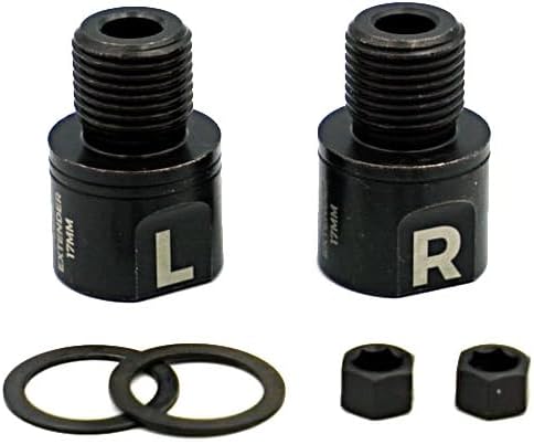 Bicycle Pedal Extenders, Extend 17mm-19mm, Stainless Steel Pedal Extender for Road, Gravel & MTB, Adjust Q-Factor & Pedaling Comfort, for Shimano & All 9/16 inch Thread Pedals, Made in Taiwan