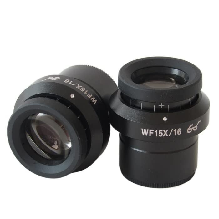 Aurorad 2 PCS WF15X/16mm Regolabile High Eye Pionts Ampio Campo Oculare Lente Ottica for Microscopio Biologico