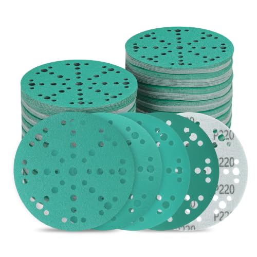 Image of 6 Inch 49 Hole Wet Dry Sanding Discs -P80-220 Assortment - 50 Pack