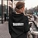 lepni.me Hoodie Sweatshirt Security Crew Uniform Event Staff Party Bar Club Workwear (3XL Black White)