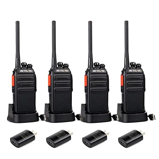 Retevis H-777S Two-Way Radios Rechargeable Long Range Super Clear Loud Audio Scan VOX Hand Free Walkie Talkies Cruise Ship Hiking 2 Way Radios(4 Pack)