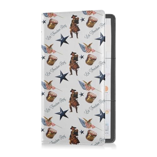 Portaoggetti pelle premium per da auto registrazione assicurazione e carta didentità per uomini e donne organizer per patente di guida carte e documenti essenziali stelle patriottiche bandiera