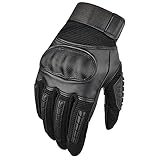 【Perfekter Grip und Kontrolle】Entworfen mit Wabe verschleißfesten Silikongel, die Handfläche der moto handschuhe herren sind rutschfest und stoßfest, erhöht die Griffigkeit Ihres Lenkers.