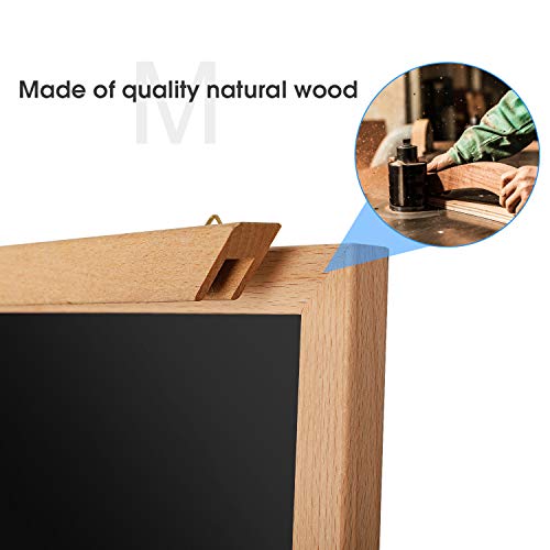 Magnetic Chalk Board 24" X 18", Blackboard, Real Natural Wood Framed Wall Chalkboard Signs For Kitchen, Kids, Home Decor, School, Restaurant. #TOP3