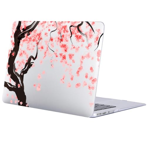 Funda MacBook Pro 14 rígida resistente a arañazos con base ventilada y estampado de sakura