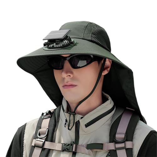 Chapeau de randonnée avec ventilateur solaire et recharge USB mixte
