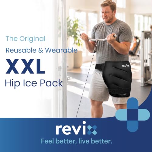 Image of REVIX XXL Hip Ice Pack Wrap for Hip Replacement, Reusable Gel Ice Pack