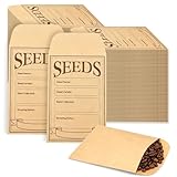 100 Stück Kleine Braune Wiederverschließbare, Münze Umschläge Taschen, Papiertüten Klein für Saatgut Aufbewahrung Selbstklebende Kraftpapier Tüten für Süßigkeiten,Kaffeebohnen 8X12CM