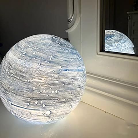 Kugel Glas LED Tischlampe Moderne Kreative Planet-Nachtischlampe USB Tischlampe Dimmbare LED-Schlafzimmertischlampe Cover