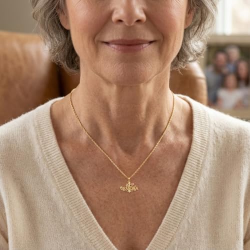 Image of Gold Grandma Charm Pendant - 10 Karat Gold - Grandma Jewerly - Gift for Grandma