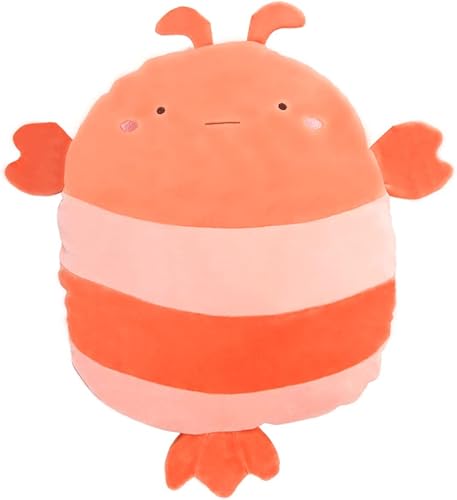 Almohada de peluche suave para niños, regalo para cumpleaños, San Valentín, Navidad., Langosta, Coral