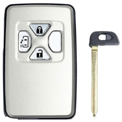 ブランクキー/キーシェルリモコン シルバー 3ボタン トヨタ用 汎用 エスティマ ノア ヴォクシー アルファード ヴェルファイア など AP-AS963-3B-SI