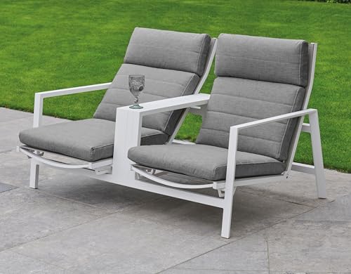 KETTLER Bondi Tete A Tete Loveseat (White)