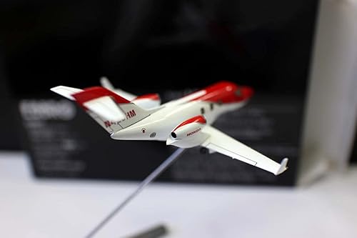 Miniatura 7 de Ebbro para Hondajet Jet de negocios privado Rojo 1144 avión modelo de avión fundido a presión