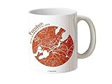 Tasse Potsdam - Bürotasse Kaffeebecher farbige Stadtkarte Städtetasse - Personalisierte Geschenkidee für Kollegen Kollegin Architekt Richtfest Fernweh Heimweh