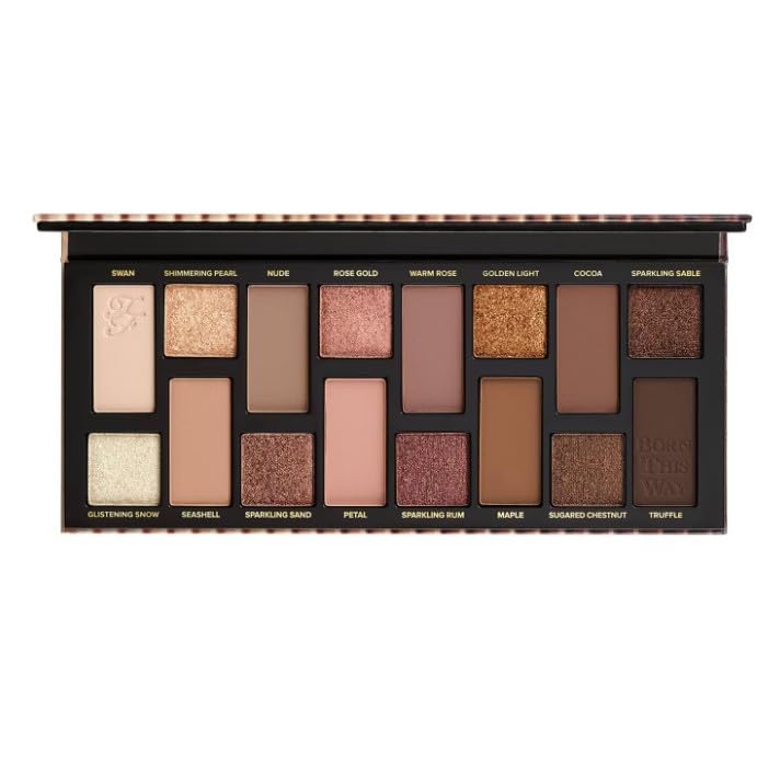 TOO FACED COSMETICS ORIGINAL | Born This Way The Natural Nudes Eye Shadow Palette - Paleta de 16 Sombras de Ojos | The Natural Nudes | 12 gramos |