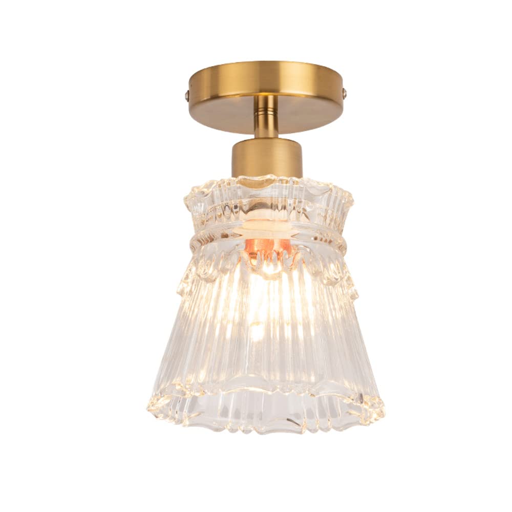 HXYSXHJUO Modern Dining Room Lighting With Water Pattern Glass,gold Aisle Lights Hallway Light,metal Chandelier Fixtures Ceiling