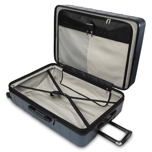 Image of Ricardo Beverly Hills Cambria Hardside Luggage | Stylish Suitcase with Wheels for Effortless Travel, Expandable and Secure TSA-Locked Packing 29-inch Large Checked (Blue Pearl, Checked Large 29-Inch)