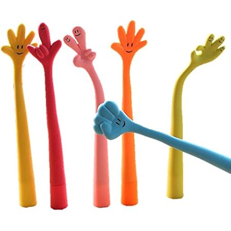 Amazon 生活向上の家 カラフル ハンド型 ボールペン おもしろ 文房具 かわいい ユーモラス 子供 ６本セット 油性ボールペン 文房具 オフィス用品